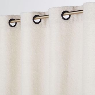 Maisons du monde Cortina con ojales tejido jacquard rizado color crudo 140 x 300 la unidad