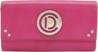 Dior Portafoglio continental in pelle con logo - Rosa