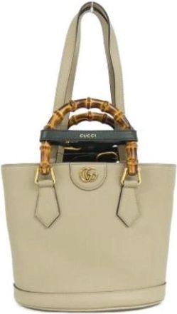 Gucci Pre-owned Bucket Bags, female, Beige, Size: ONE SIZE Pre-owned Vintage Bucket Bag