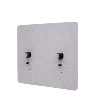 Hhg Nunca Usado] Separador Ac&uacute;stico De Escritorio Hhg 943, Mampara De Privacidad Para Escritorio, Doble Pared De Tela/textil, 65x60cm Gris