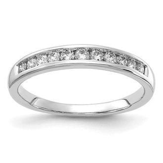 Diamond2Deal 14k Gold Lab Grown Diamond Wedding Band Ring 1/3Ct Clarity- VS Color- D-E