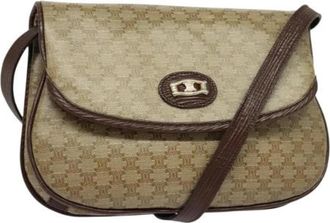 Celine Pre-owned Vintage Canvas Crossbody Tas - Dames - Vintage Schoudertas - Beige - ONE Size - Vintage