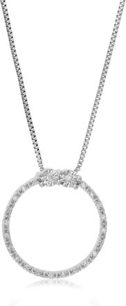 Vir Jewels 1/12 cttw Lab Grown Diamond Circle Pendant Necklace in Sterling Silver with Chain For Women