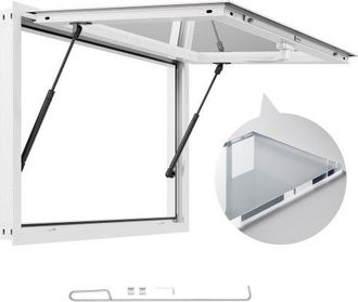 OEM Ventana De Servicio Con Marco Aleaci&oacute;n De Aluminio Para Cami&oacute;n De Comida, Con Toldo Y Gancho De Arrastre, Apertura 85&deg;, Resistente A La Lluvia Para Re
