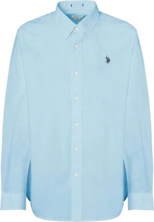 U.S.Polo Association ZAM Camicia - Heren - Casual Overhemden - Blauw - 2XL - Overhemden