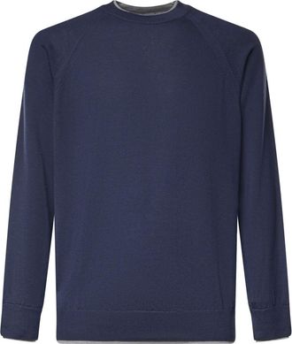 Eleventy Jersey de cuello redondo Mag 0N037 - Knitwear - Hombre - Azul - 2XL
