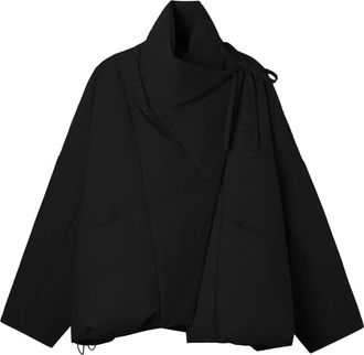 B+ab Jack met gestrikt detail en hoge hals - Zwart