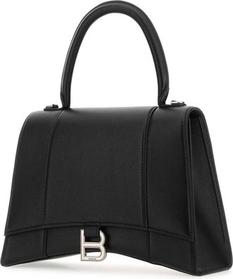Balenciaga Womens Black Leather Hourglass Handbag 1000 Borse A Mano Bag