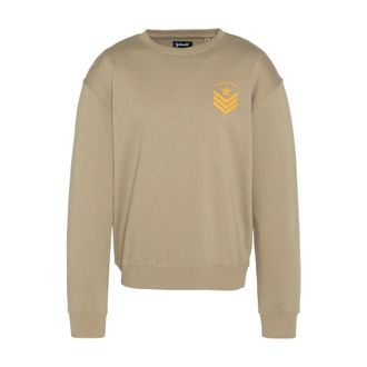 Schott NYC Schott Nyc, Hoodies & sweatvesten, Heren, Beige, XL, Katoen, Sweatshirt met logo-opdruk