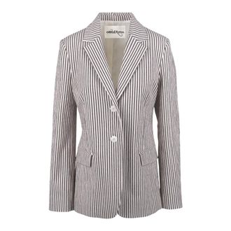 ottod'Ame Blazers, female, Multicolor, Size: S Giacca monopetto a righe