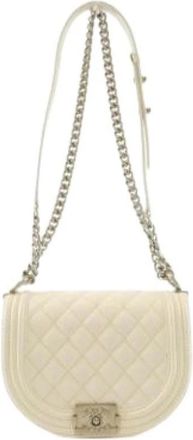 Chanel Pre-owned Schoudertas - Dames - Vintage Schoudertas - Wit - ONE Size - Leer - Vintage