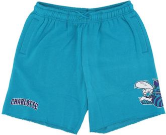 Mitchell & Ness NBA Postgame Vintage Logo Fleece Shorts - Heren - Korte Broeken - Blauw - XL - Katoen - Korte Broeken