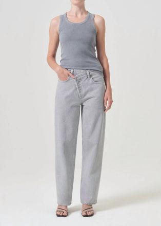 A Gold E Criss Cross Upsized Jean In Rain