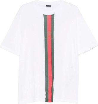 Gucci Tops, Heren, Wit, S, Katoen, Katoenen jersey T-shirt met print