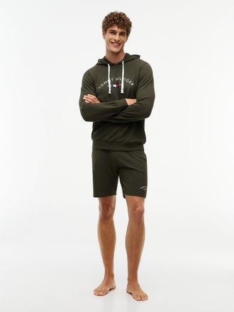 Tommy Hilfiger Mens Hilfiger Logo Pique Sleep Short - Meadow - XL