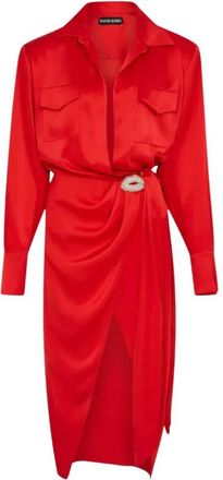DAVID KOMA Mujer, Vestidos, Rojo, Talla: S