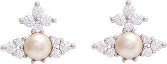 Vivienne Westwood Feodora Orb-embellished Stud Earrings - Pearl - One Size