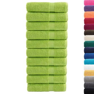 Berkfield Home Premium Hand Towels SOLUND 10 pcs Apple Green 50x100 cm 600 gsm