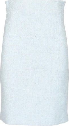 Tagliatore Nell Midi Skirt - Dames - Kokerrokken - Blauw - L - Katoen - Rokken