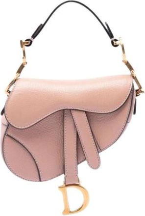Dior Pre-owned Saddle Bag - Dames - Vintage Handtas - Roze - ONE Size - Leer - Vintage