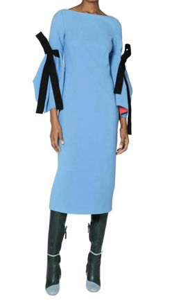 Roksanda Ilincic Calispi Crepe Dress In Cielo