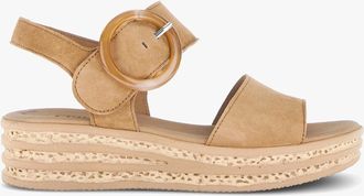 Gabor Womens Gabor ANDRE Womens Ankle Strap Sandals Brown - Size: 6.5