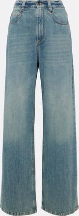 Brunello Cucinelli High-rise wide-leg jeans