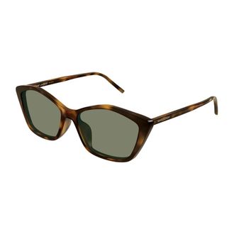 Saint Laurent Sunglasses, female, Brown, Size: 57 MM Thin Havana Sunglasses SL 775 003