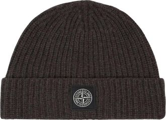 Stone Island Berretto a coste - - Accessories - Uomo - Marrone - ONE SIZE