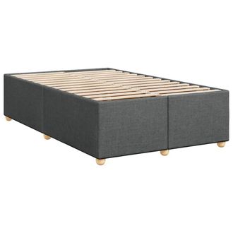 Berkfield Home Soft Bed Frame without Mattress Dark Grey&not;Double Fabric in Grey | Size: Double