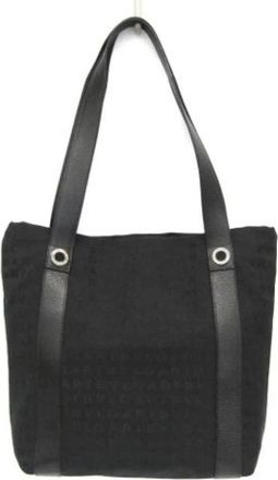 Bulgari Pre-owned Vintage Canvas Tote Bag - Dames - Vintage Shopper - Zwart - ONE Size - Vintage