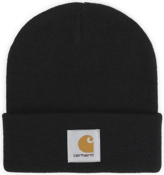 Carhartt Work in Progress Black Short Watch Solid Beanie Cap