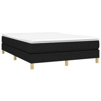 Berkfield Home Durable Box Spring Bed Frame Black 135x190 cm Double Fabric