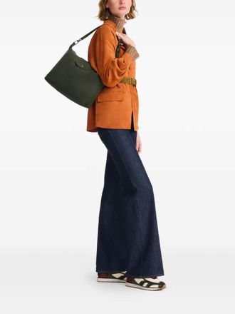 Longchamp Le Pliage medium schoudertas - Groen