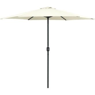 vidaXL Sombrilla De Jard&iacute;n Con Palo Aluminio Blanco Arena 270x246 Cm Vidaxl