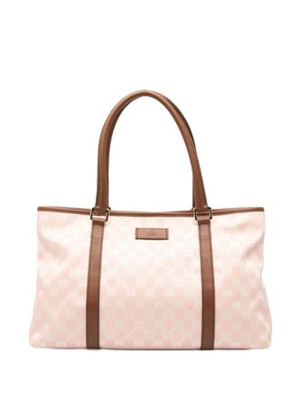 Gucci 2000-2015 GG Canvas tote bag - women - Canvas/Cotton/Leather - One Size - Pink