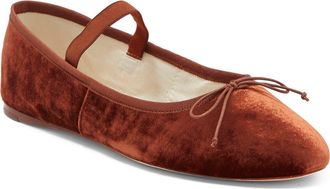 Loeffler Randall Leonie Velvet Ballet Flat in Spice at Nordstrom Rack, Size 7.5