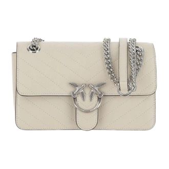Pinko Love One Light Mini Vitello Wr - Dames - Schoudertassen - Wit - ONE Size - Tassen