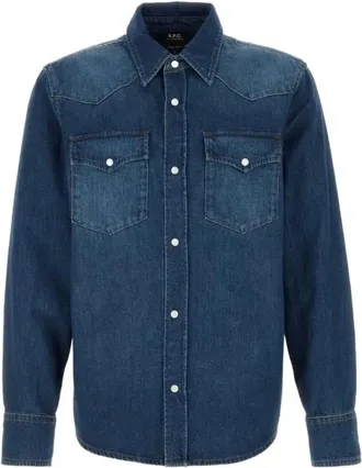 A.P.C. Hombre, Camisas, Azul, Talla: L
