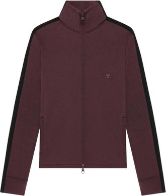 Courr&egrave;ges Zip-through Sweater - Dames - Vesten met rits - Rood - M - Hoodies & sweatvesten
