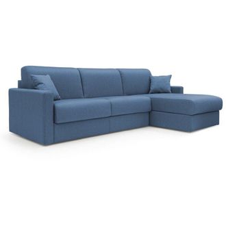 Divani.Store Divani.store - Chris Sof&aacute; Esquinero De 5 Plazas En Tejido Impermeable 288 Cm Derecho (mat. 160x197) Azul