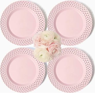 Mrs. Alice Pink Basketweave Dinner Plates at Nordstrom