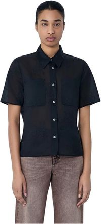 Our Legacy X-Ray Shirt - Dames - Overhemden - Zwart - M - Polyester - Overhemden