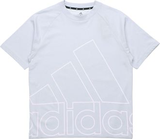 adidas U Big Logo T Sports Stylish Knit Round Neck Short Sleeve Blue GU4293