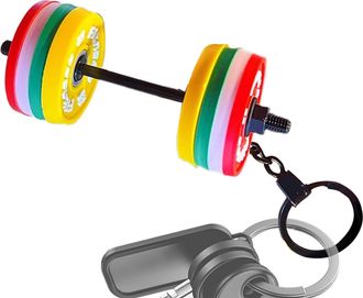 Generic Barbell Keychains,Detachable Fun Dumbbell Key Ring - Decorative Bag Charm - Fitness Enthusiast Women Men Bag Backpack Purse