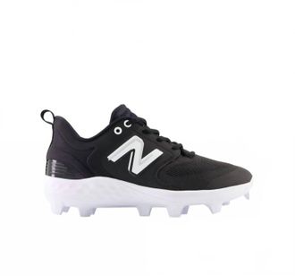 New Balance Mens Baseball Cleats Shoe In Molded Black/ White