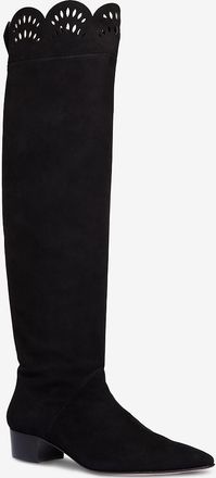 Arteana Wildleder-Stiefel mit Spitzen-Detail Milano 30