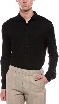 Isaia Jersey Sport Wool Shirt