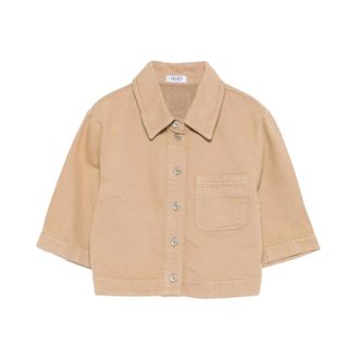 Liu Jo Denim Shirts, female, Beige, Size: M Denim shirt