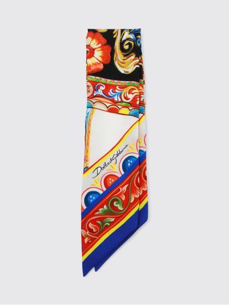 Dolce & Gabbana Pure Silk Foulard with Carretto Siciliano Print